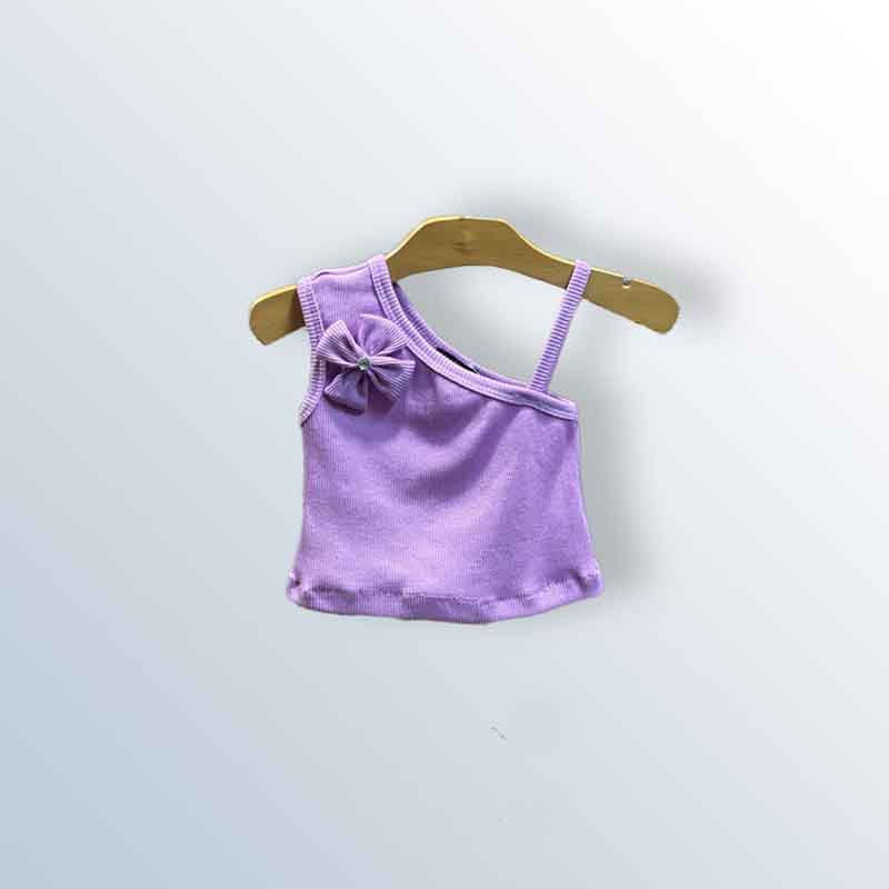 Girl's Sleeveless Bow Tank Top