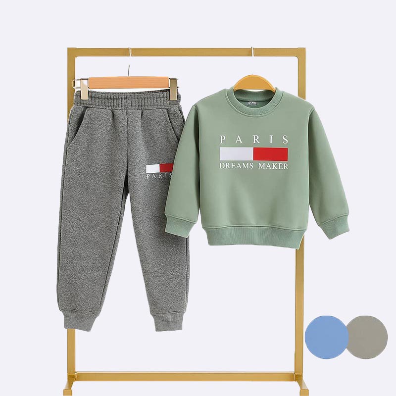 Kids' "Paris Dreams Maker" Sweatshirt and Joggers Set