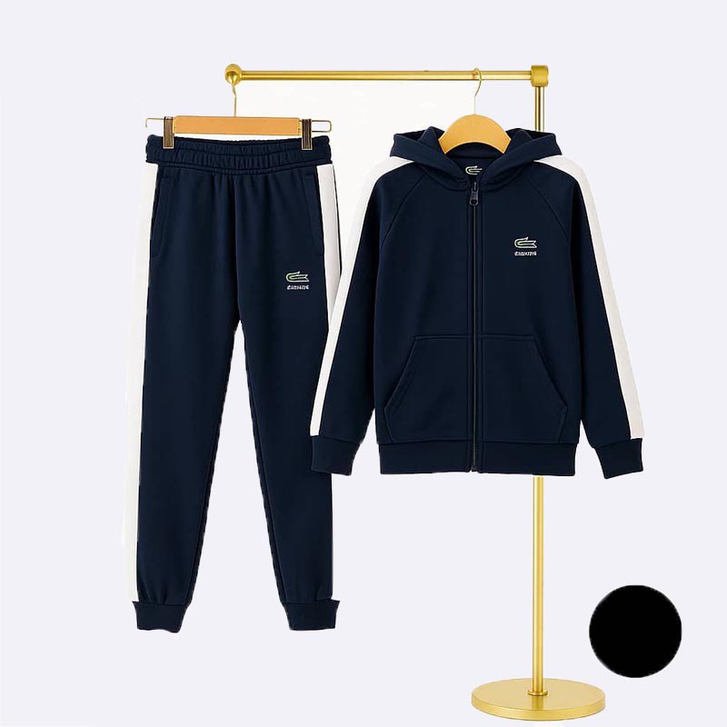 Girl's Sport Tracksuit Set with Zip Hoodie and Joggers