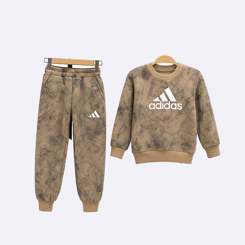 Kids' Adidas Logo Tie-Dye Tracksuit Set