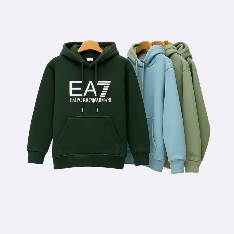 Boy's EA7 Emporio Armani Logo Pullover Hoodie