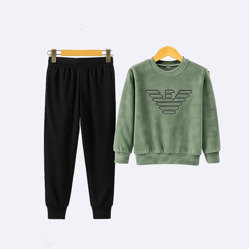 Kids' Velvet Sweatshirt and Jogger Set