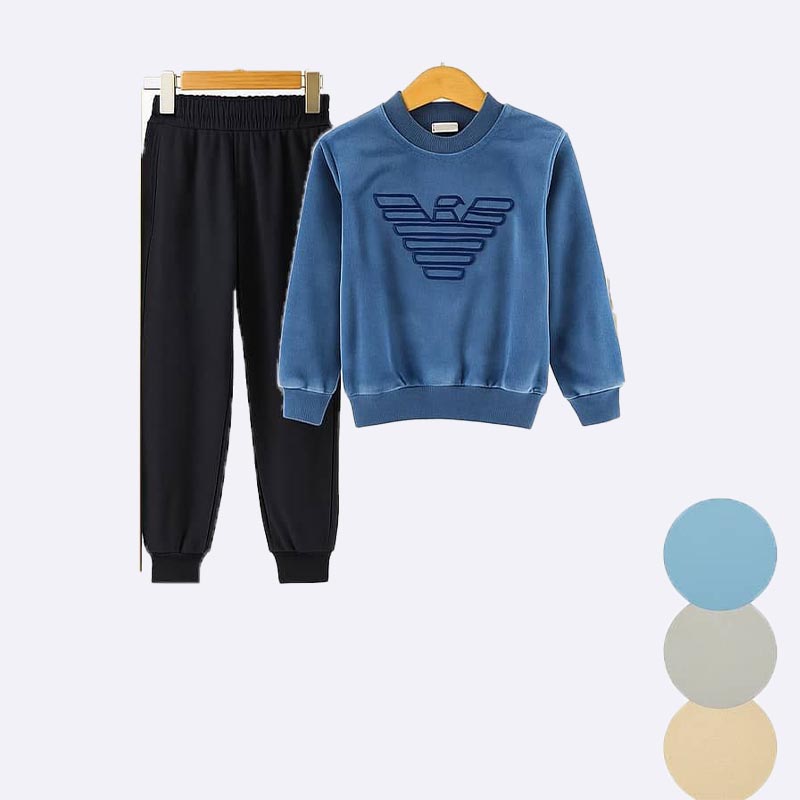 Kids' Velvet Sweatshirt and Jogger Set