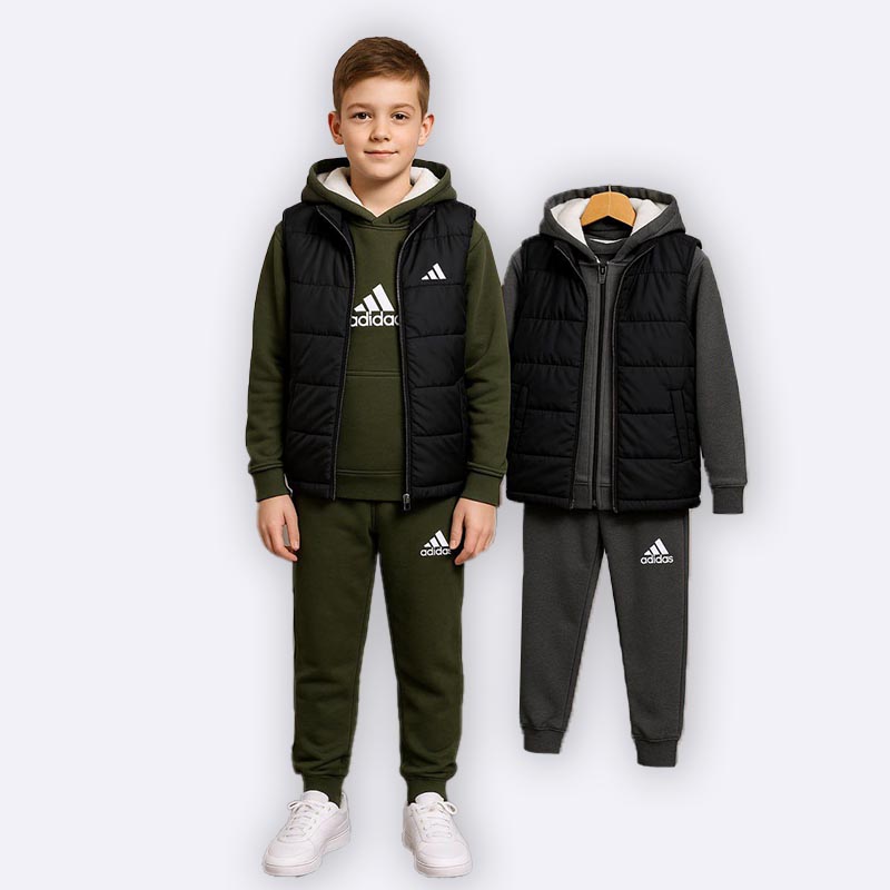 Kids Adidas Winter Tracksuit Set with Vest