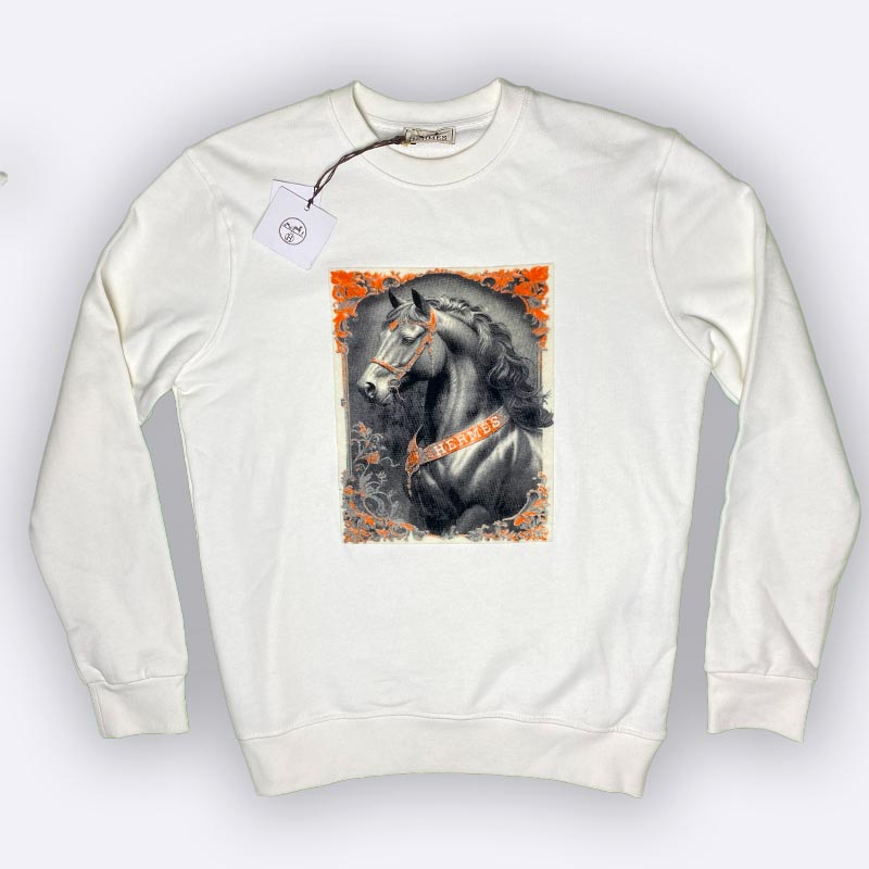 Hermes Men's Printed Horse Sweatshirt