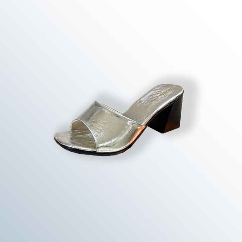 Casual Chunky-Heel Sandal with Holographic Design