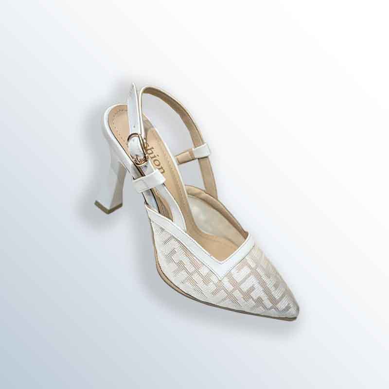Elegant High-Heel Pump with Open Back and Pointed Toe