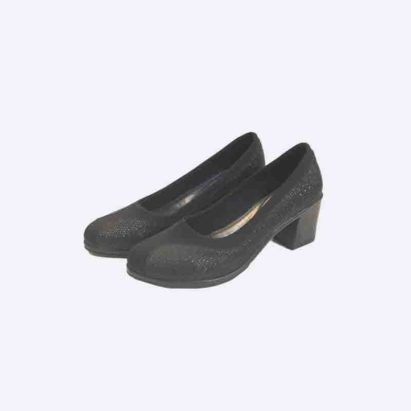 Women's Low Heel Black Shoes