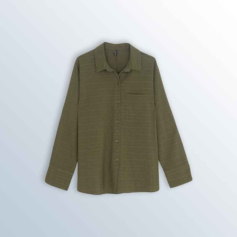 Women's Viscose Blend Button-Up Shirt