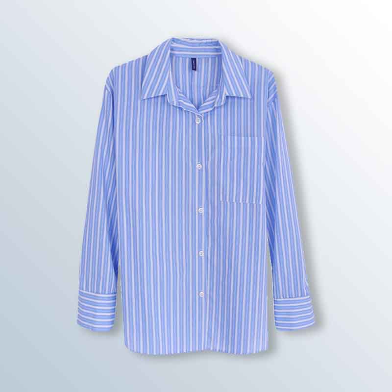 Women's Striped Button-Down Shirt