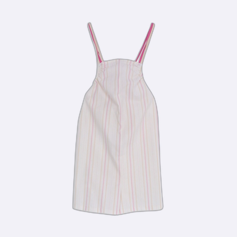 Girls' Cotton Striped Overalls