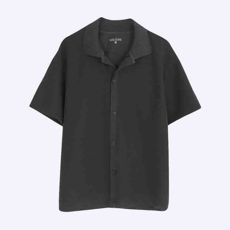 Relaxed Fit Men's Button-Up Shirt - Polyester Cotton