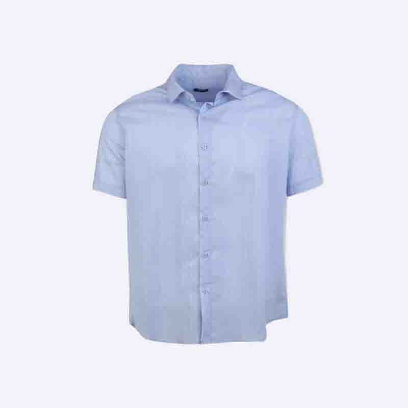 Breathable Men's Button-Up Shirt - Vertical Stripe Pattern