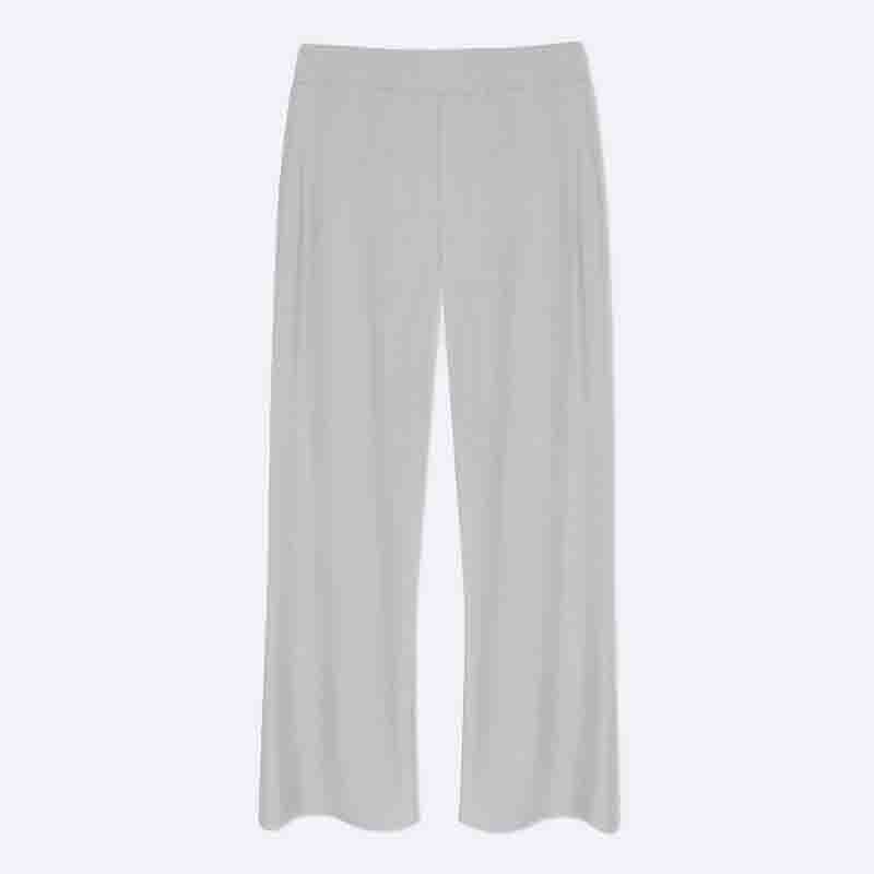 Relaxed Fit Viscose Blend Wide-Leg Pants