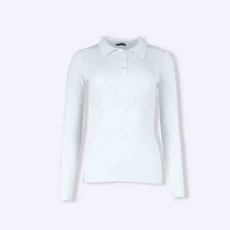 Women's Long Sleeve Polo Sweatshirt