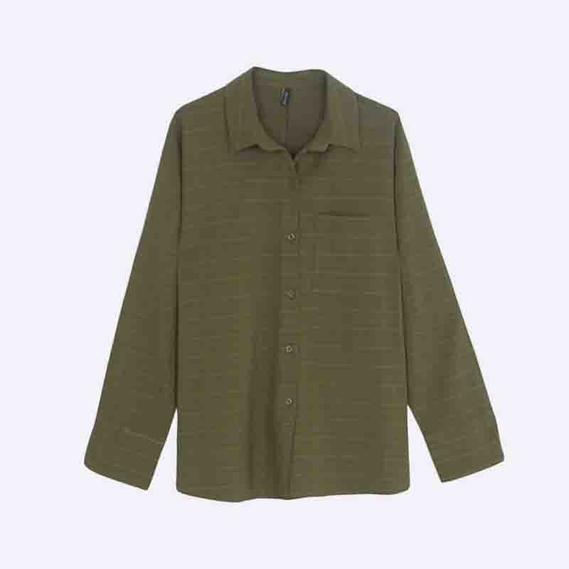 Women's Viscose Blend Button-Up Shirt