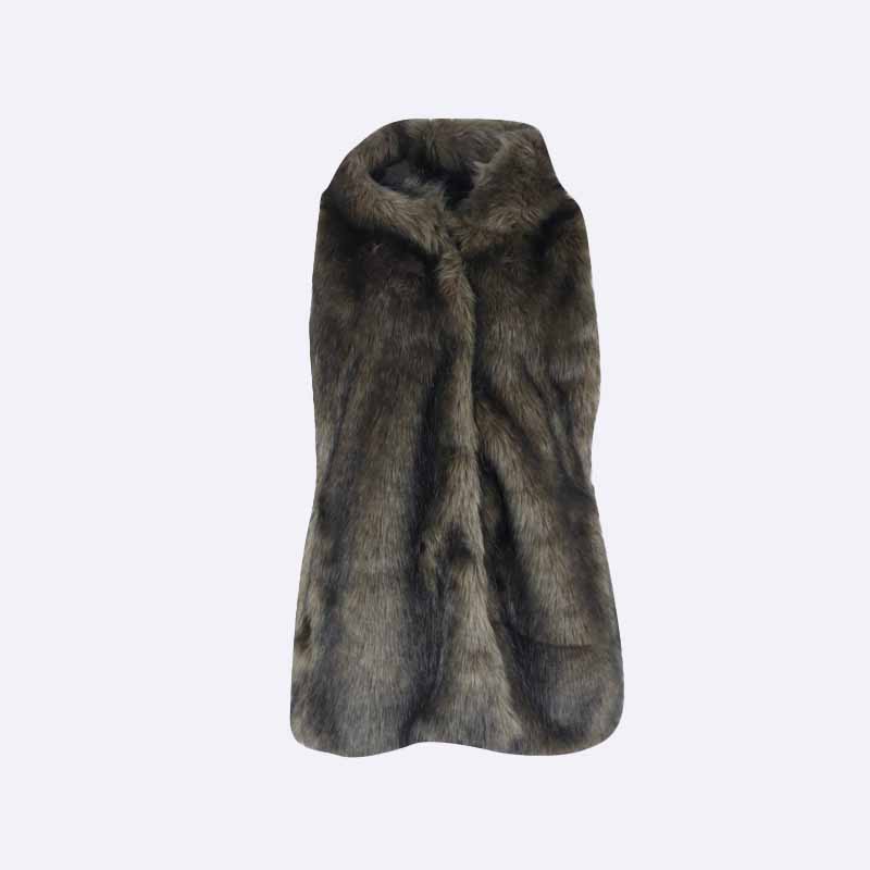 Plush Faux Fur Sleeveless Jacket