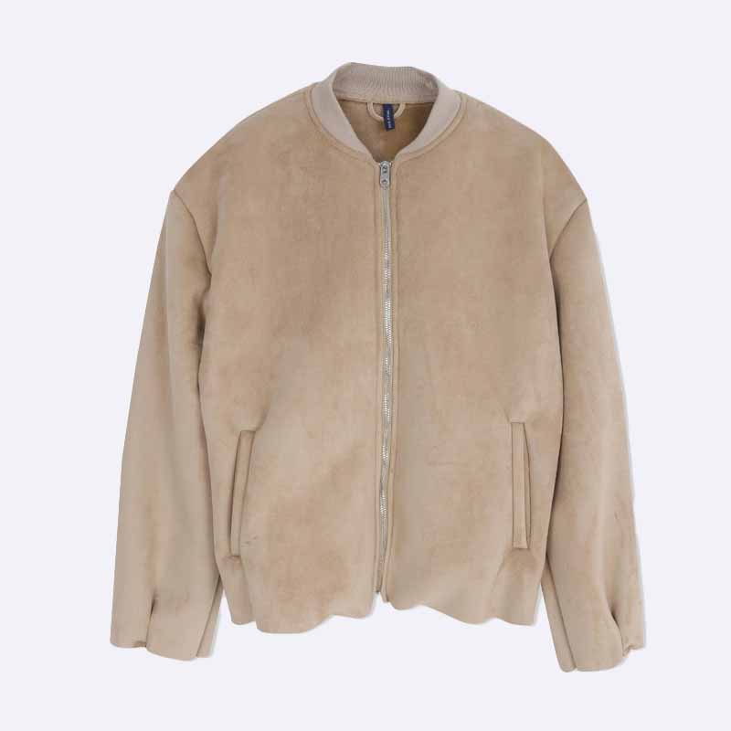Women's Faux Suede Bomber Jacket