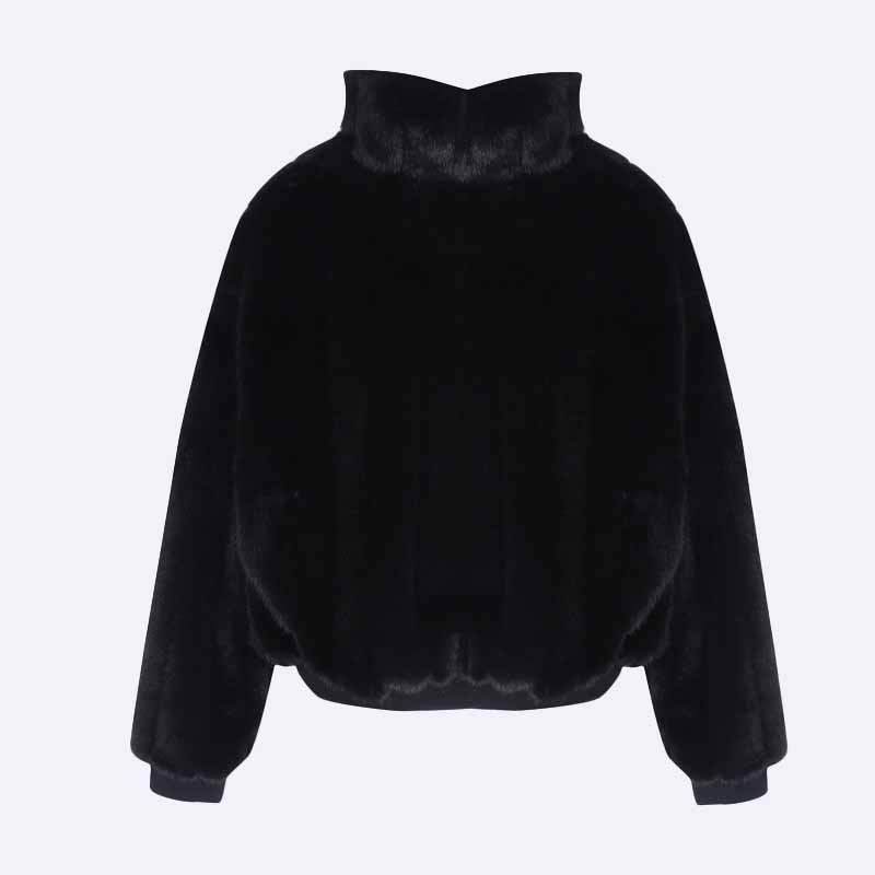 Women's Faux Fur Zip-Up Jacket