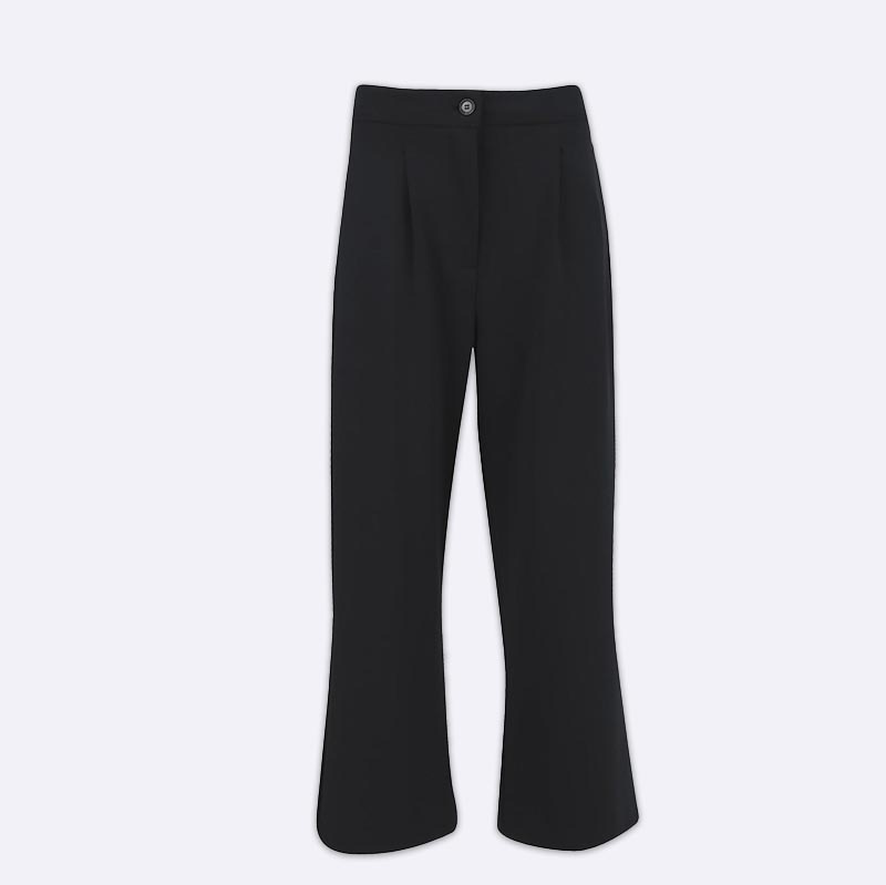 Front-Pleated Wide-Leg Formal Pants