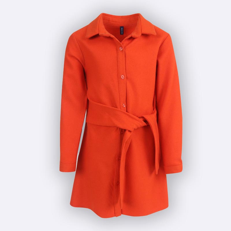 Girls' Belted Shirt Dress