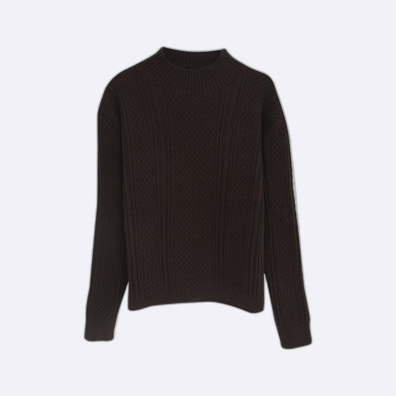 Women’s Cable-Knit Mock Neck Sweater