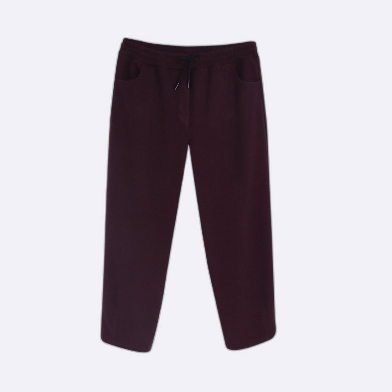 Women's soft wool drawstring trousers