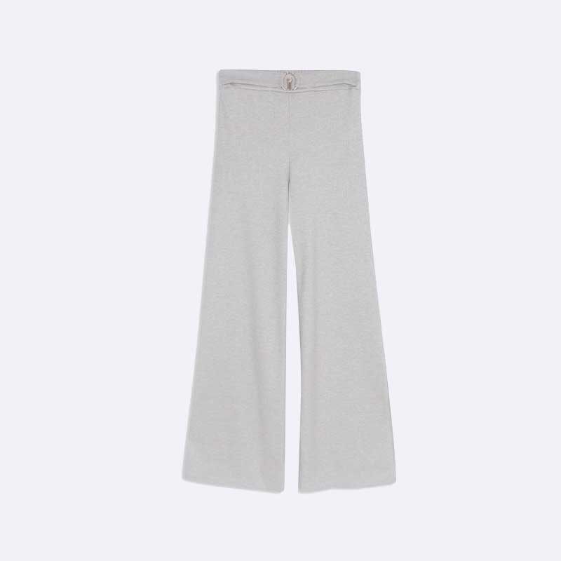 High-Rise Flowy Knit Pants