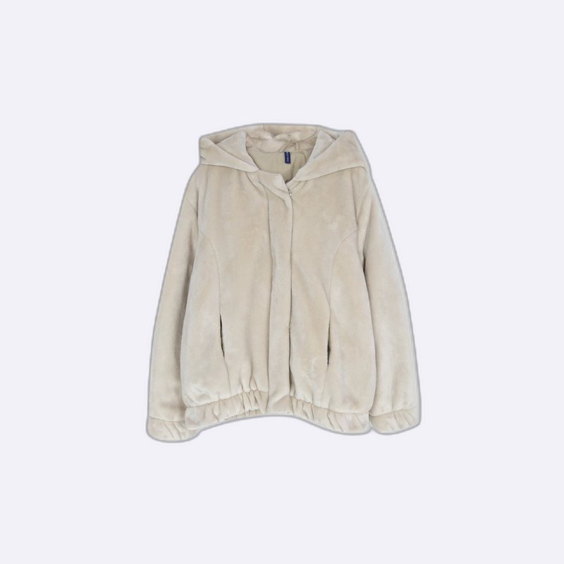 Girl Premium Soft-Pile Full-Zip Hooded Coat.