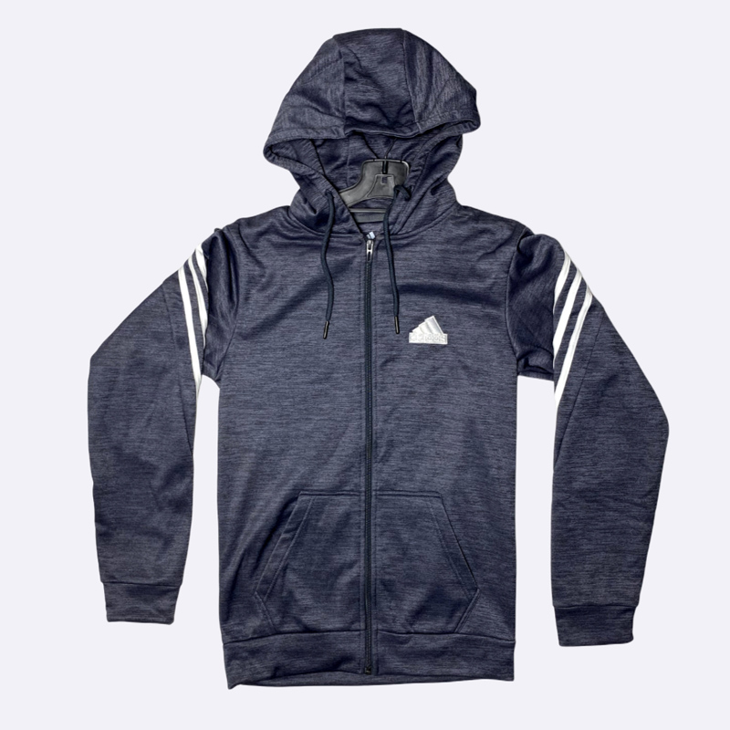 Men's Striped Full-Zip Hoodie