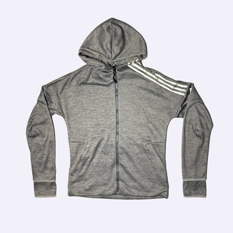 Adidas Women's Full-Zip Hooded Jacket with 3-Stripes