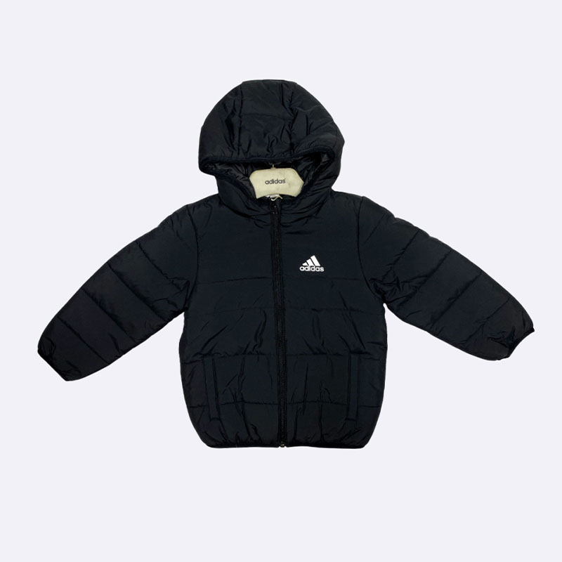 Adidas Kids' Black Padded Hooded Jacket