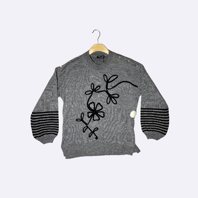 Women's Floral Embroidered Sweater