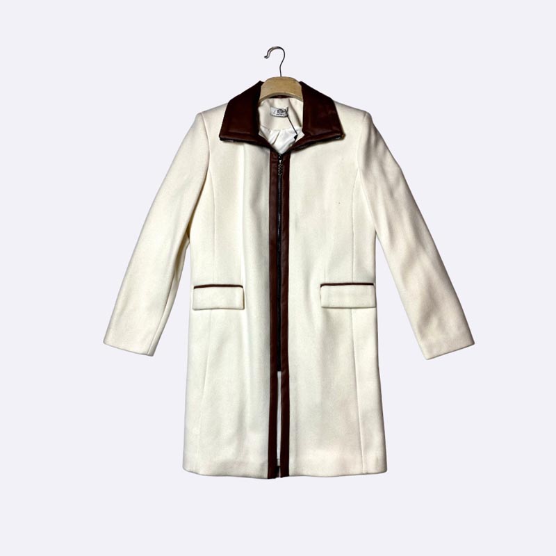 Elegant Mid-Length Zip-Up Coat