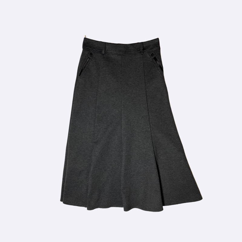 Women's Flared Midi Skirt with Pockets
