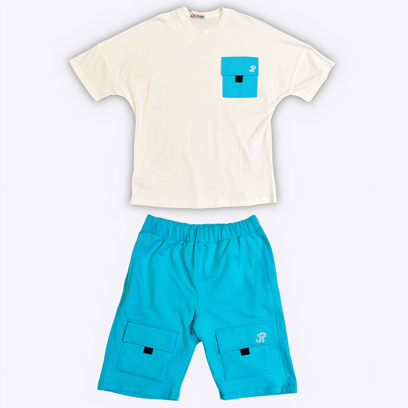 Men's Two-Piece Set – Pocket Tee & Shorts