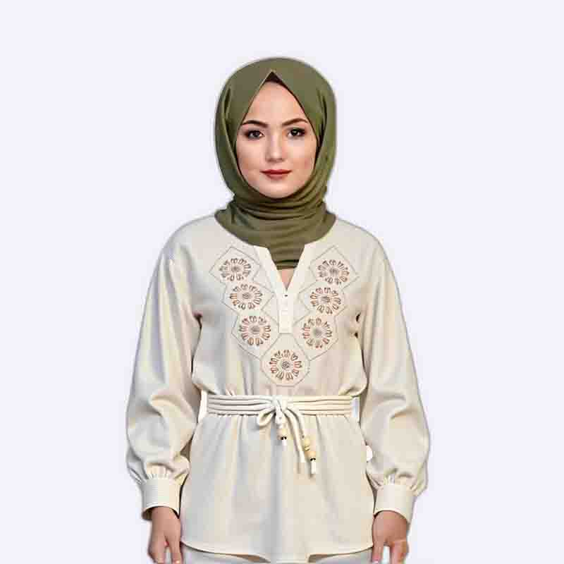 Blouse with Embroidered Details