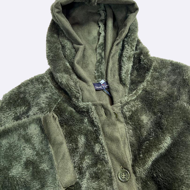 Cozy Plush Hooded Robe Jacket