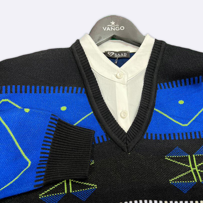 Retro V-Neck Knitted Sweater Collection