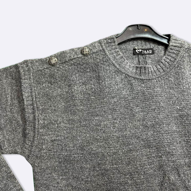 Elegant Button-Shoulder Knit Top