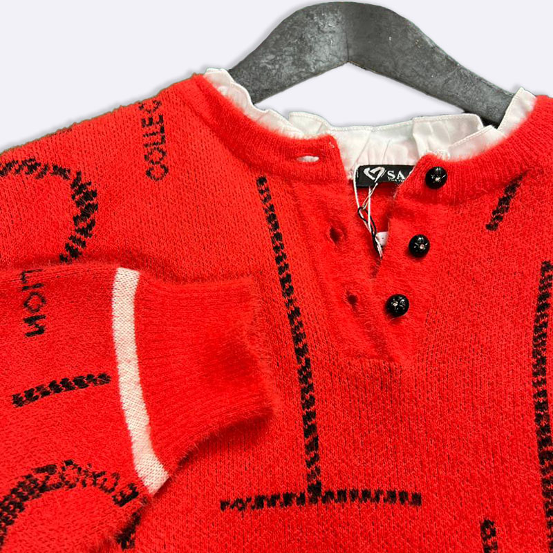 Retro Collection Red Knit Top