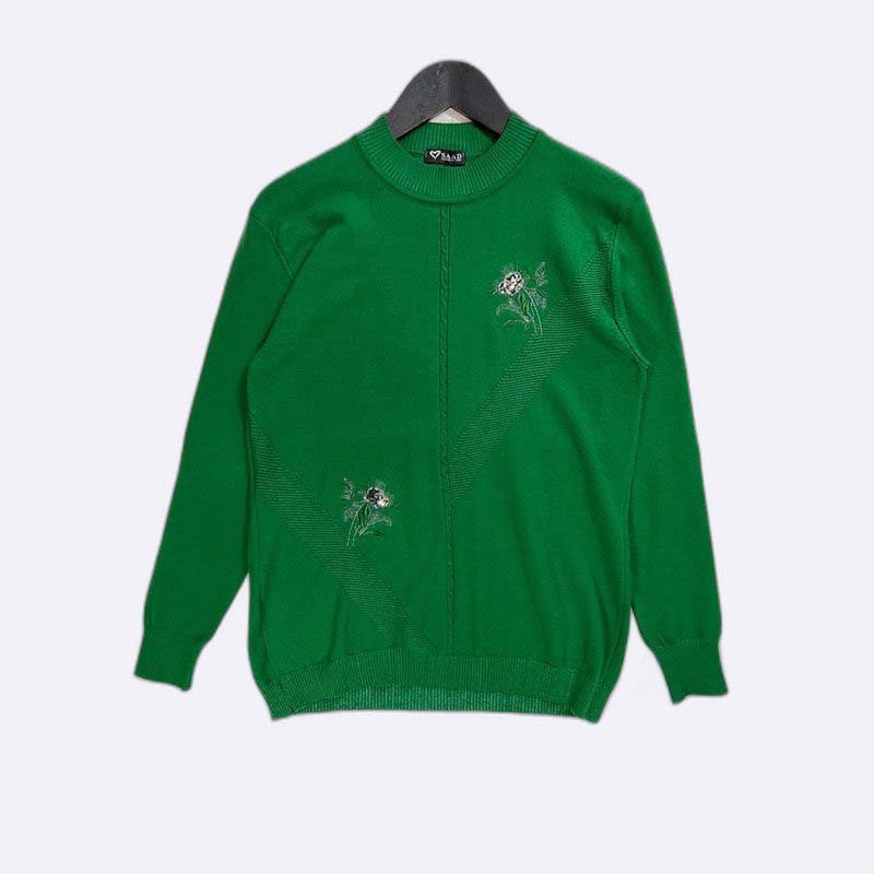 Emerald Bloom Knit Top