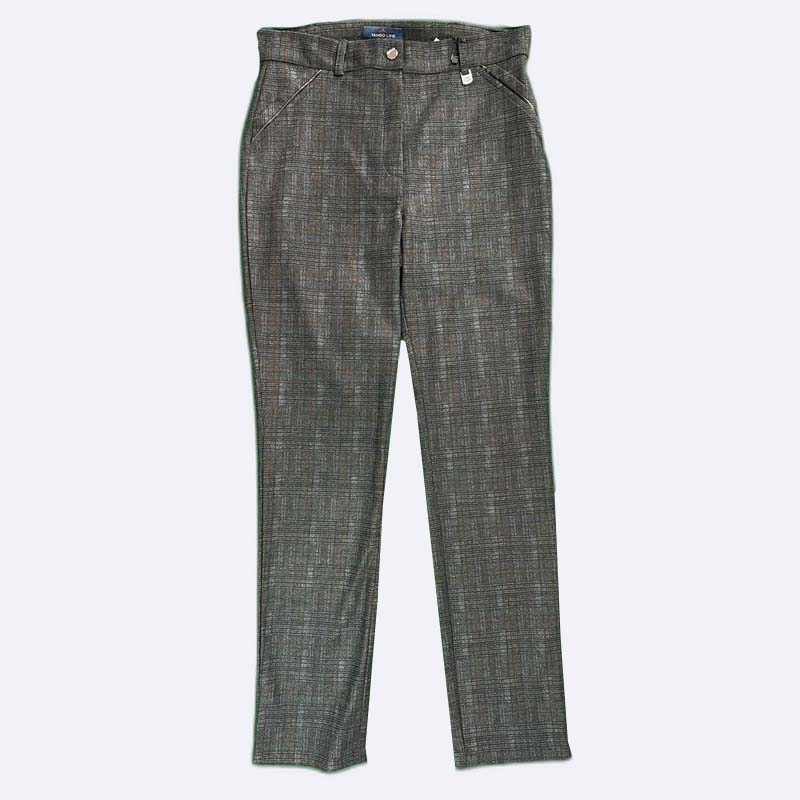 Yango Line Plaid Slim Fit Trousers