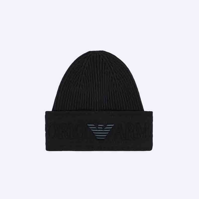 Armani luxury wool beanie hat