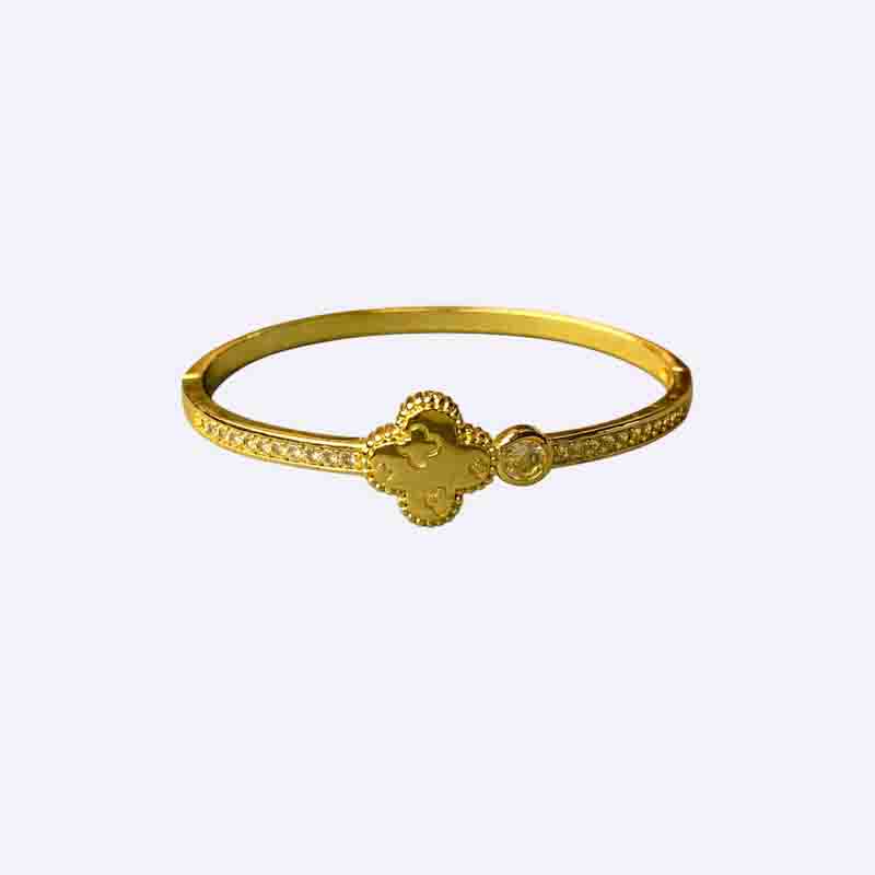 Clover Charm Pave Bangle