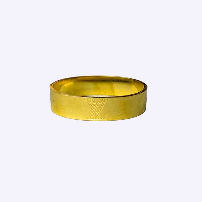 Engraved Geometric Pattern Bangle