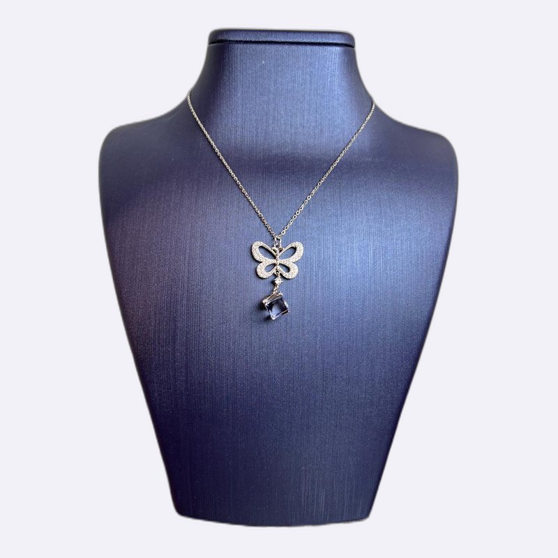 Butterfly Crystal Pendant Necklace