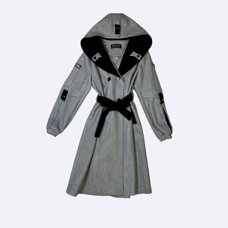 Women's Wool Blend Hooded Coat
