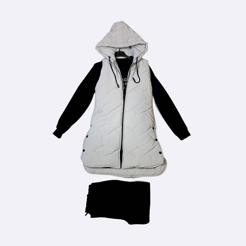 Women's 3-Piece Padded Vest Lounge Set