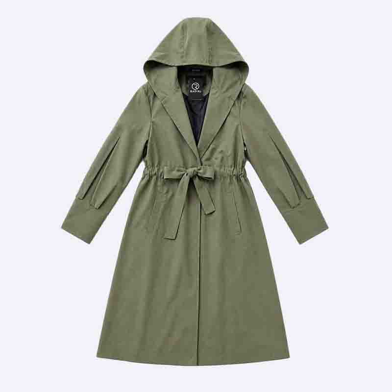 Hooded Linen Wrap Jacket